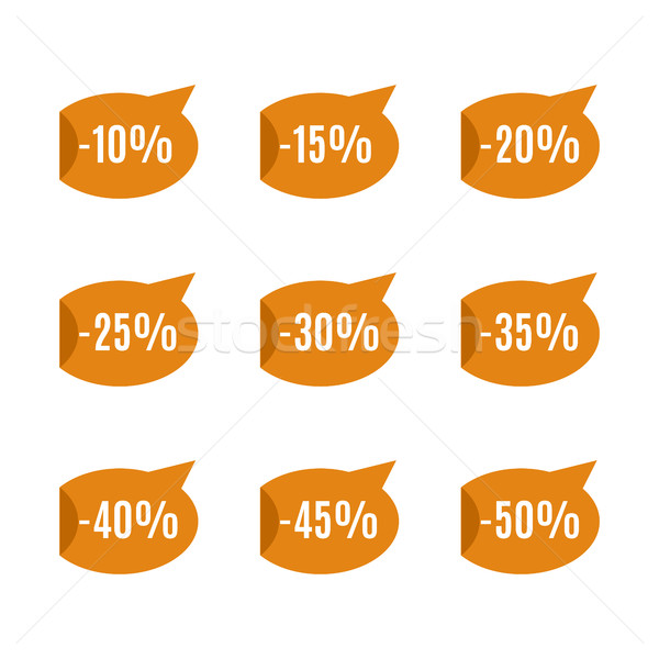 Stock photo: Set of discount labels, vector illustration.