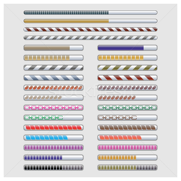 Zestaw załadować bar kolorowy prostokątny prędkości Zdjęcia stock © kup1984