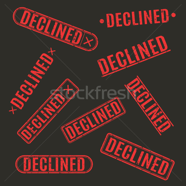 Set of stamps declined, vector illustration. Stock photo © kup1984