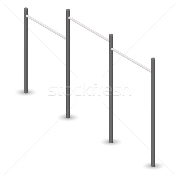Pull-up bar in 3D, vector illustration. Stock photo © kup1984
