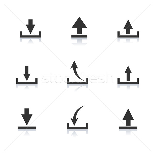 Icons download, vector illustration. Stock photo © kup1984