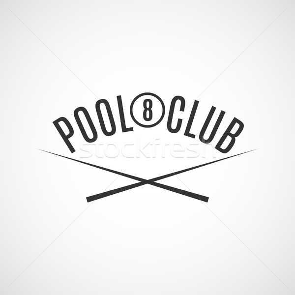 Embléma biliárd klub szürke logo különböző Stock fotó © kup1984