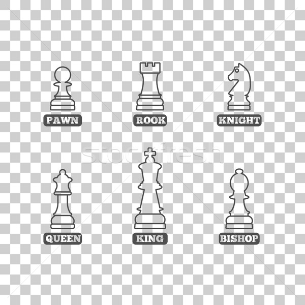 Chess figures, vector illustration. Stock photo © kup1984