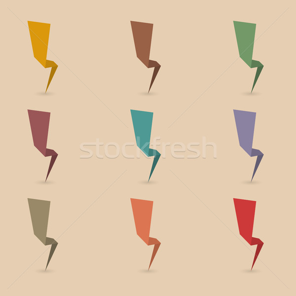 Lightning Set, vector illustration Stock photo © kup1984