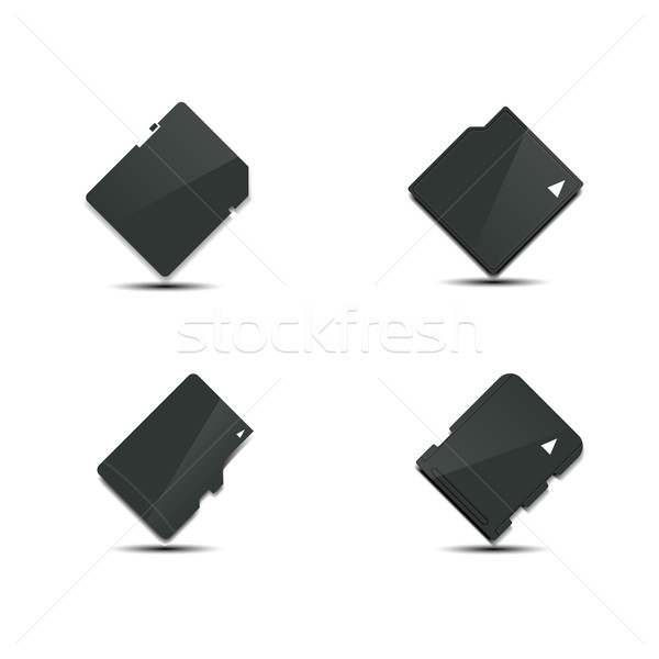 Set memory card, vector illustration. Stock photo © kup1984