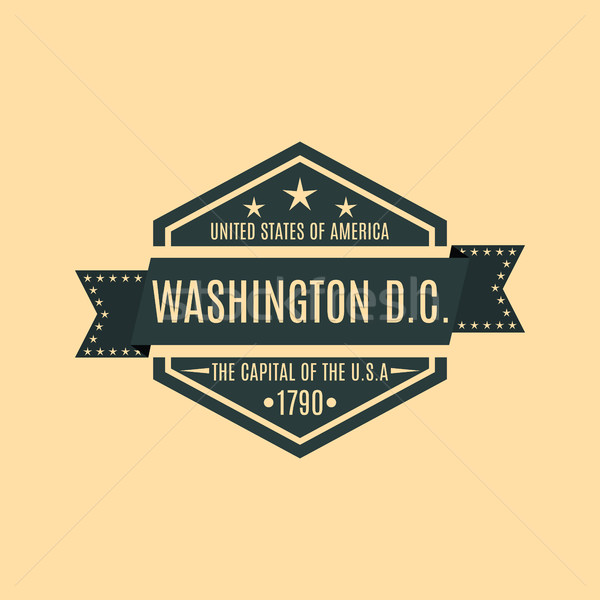 Emblema texto ciudad Washington estilo retro aislado Foto stock © kup1984