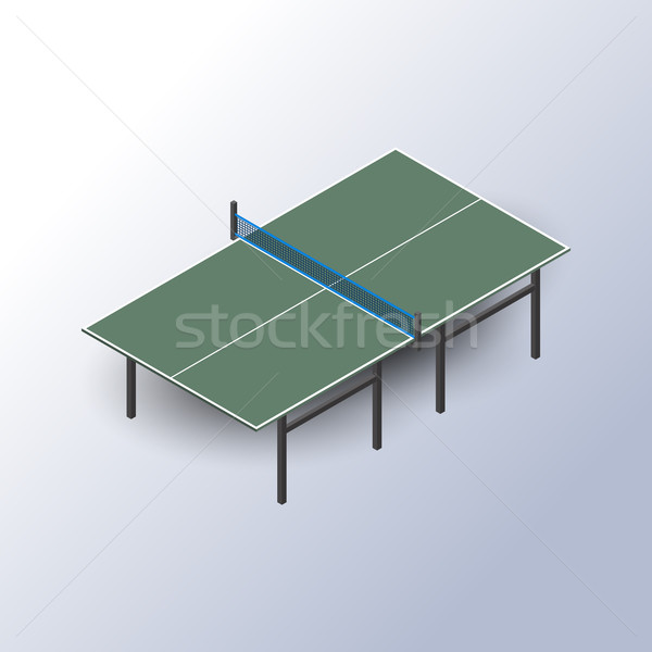 Ping pong tabeli izometryczny tenis stołowy widoku odizolowany Zdjęcia stock © kup1984
