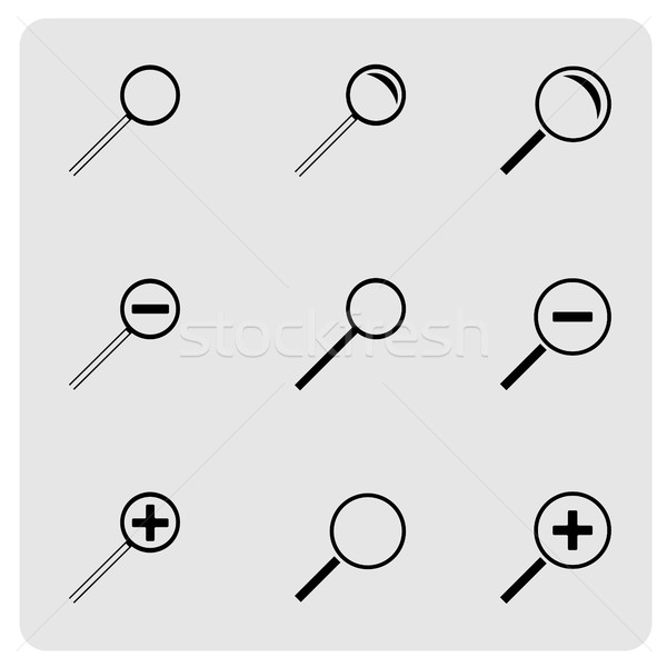 Search icons, vector illustration. Stock photo © kup1984