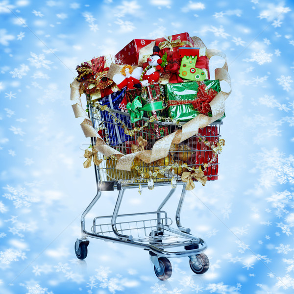 Shopping cart with gifts. Stock photo © Kurhan