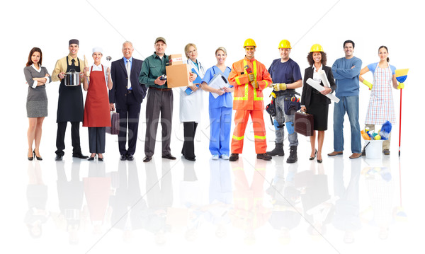 Werknemers mensen glimlachend witte vrouwen Stockfoto © Kurhan