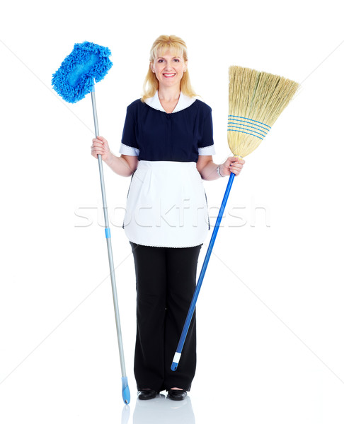 Young smiling cleaner woman. Stock photo © Kurhan