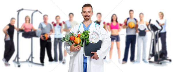 Arts groenten groep fitness mensen gezonde Stockfoto © Kurhan