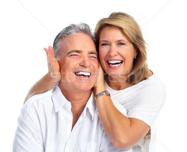 Happy laughing elderly couple. Stock photo © Kurhan