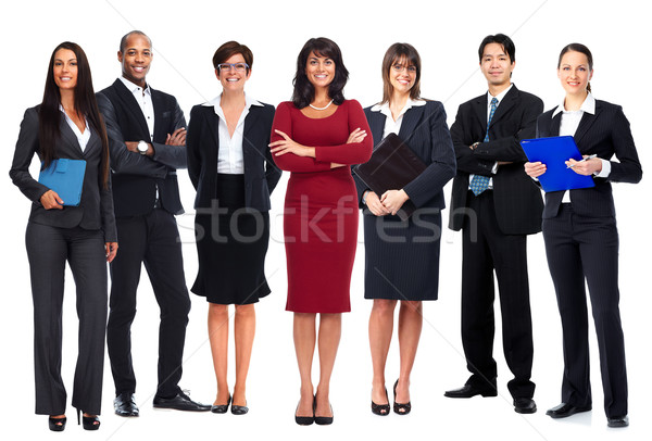 üzletemberek csapat izolált fehér üzlet nő Stock fotó © Kurhan