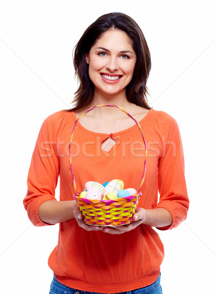 Woman with Easter eggs. Stock photo © Kurhan