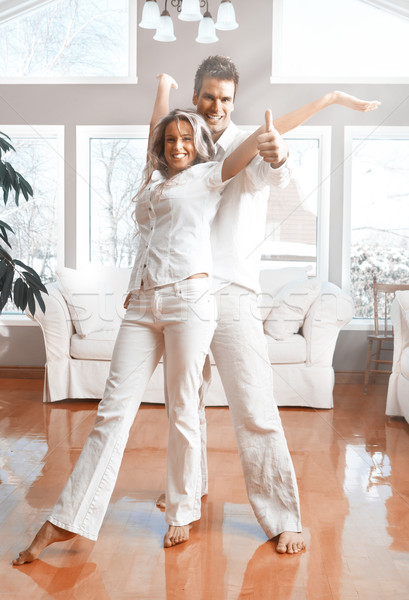 Happy couple at home. Stock photo © Kurhan