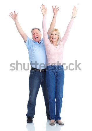 Starszych para szczęśliwy miłości odizolowany Zdjęcia stock © Kurhan