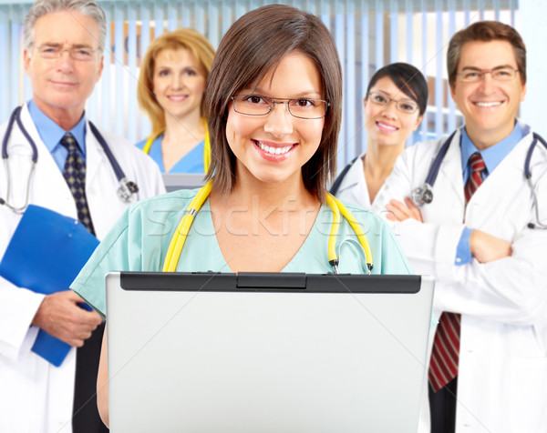 Ärzte Krankenschwestern lächelnd medizinischen Menschen Frau Stock foto © Kurhan