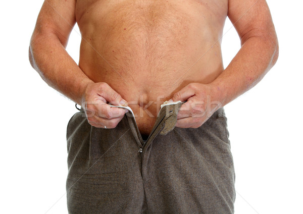 Zdjęcia stock: Grubas · brzuch · starszy · człowiek · tłuszczu · żołądka