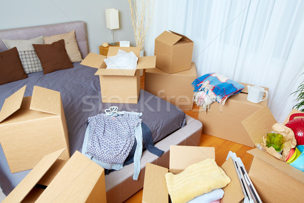 Moving boxes in new house. Stock photo © Kurhan