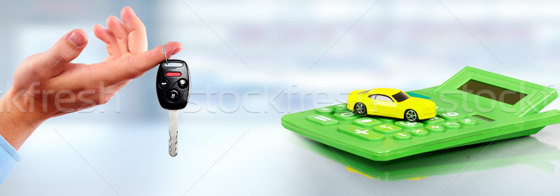Yellow car and calculator. Stock photo © Kurhan