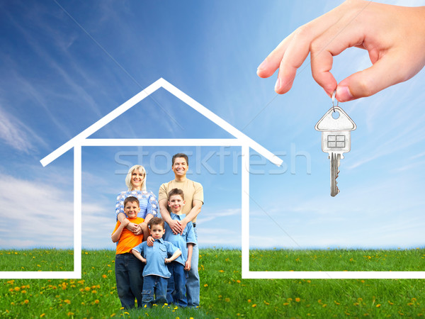 Familia feliz inmobiliario negocios familia construcción Foto stock © Kurhan