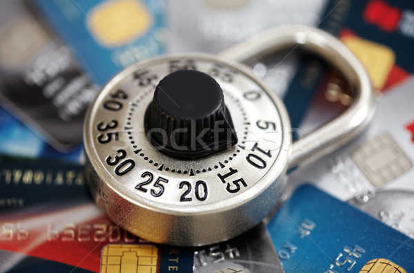 Lock with credit card. Stock photo © Kurhan