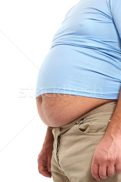 Vet man groot buik dieet man achtergrond Stockfoto © Kurhan