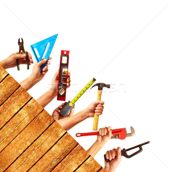 Stock photo: Set of construction tools.