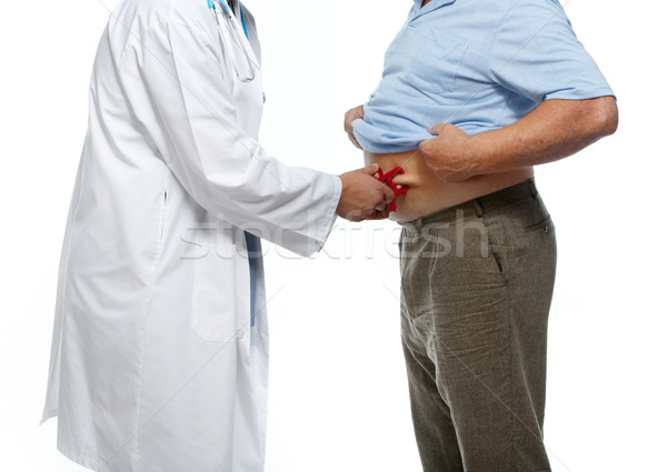 Medycznych lekarza ciało tłuszczu otyły Zdjęcia stock © Kurhan