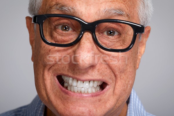 Heureux supérieurs homme souriant âgées visage [[stock_photo]] © Kurhan