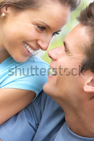 Couple jeunes heureux souriant amour famille Photo stock © Kurhan