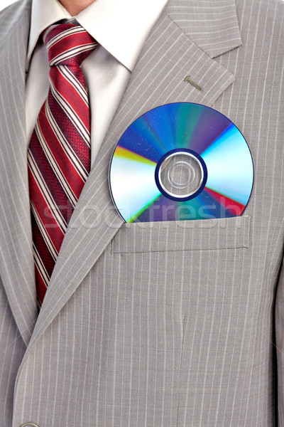 Om de afaceri cd om costum film Imagine de stoc © Kurhan