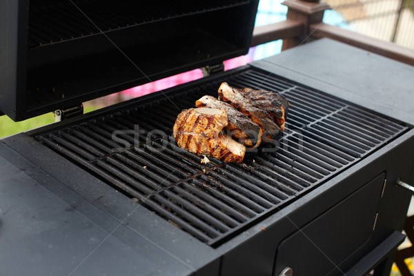 Foto d'archivio: Salmone · pesce · barbecue · cottura · alimentare