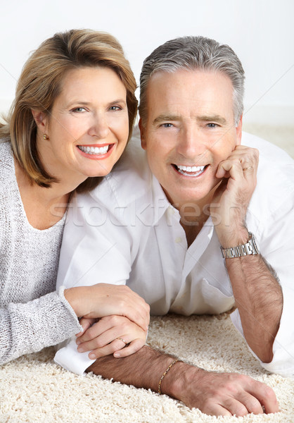 Ouderen paar gelukkig liefde witte Stockfoto © Kurhan