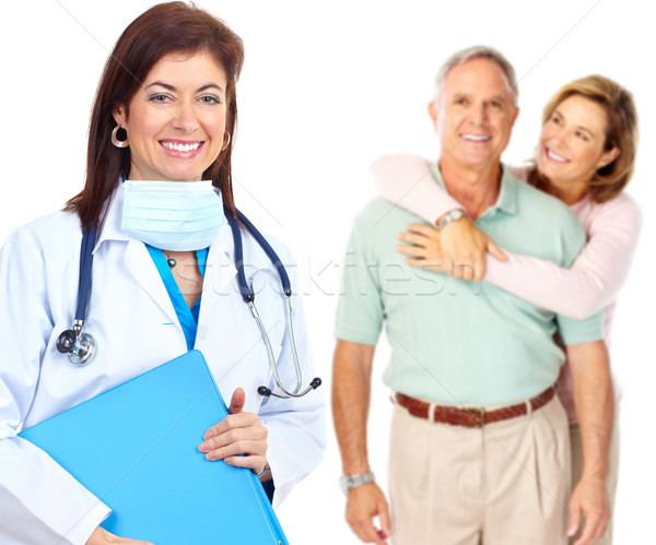 doctor and elderly couple Stock photo © Kurhan