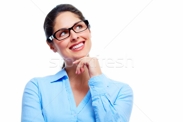 Beautiful thinking business woman. Stock photo © Kurhan