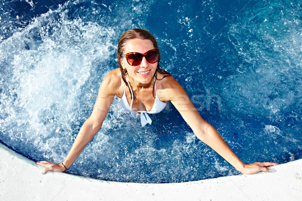 Woman in jacuzzi Stock photo © Kurhan