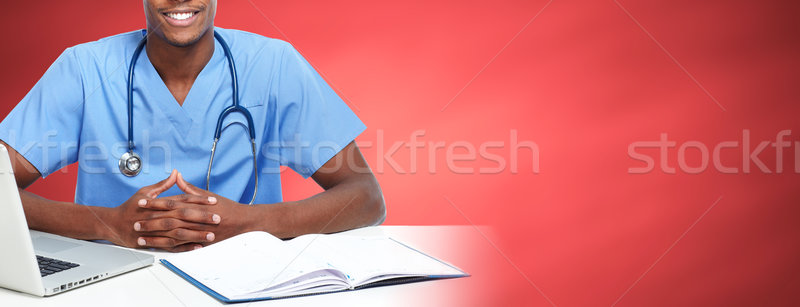 Hands of medical doctor man. Stock photo © Kurhan