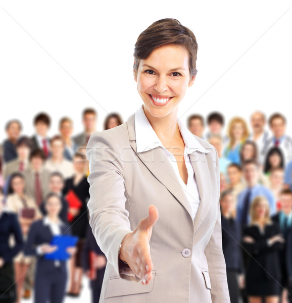 Humaine ressources femme d'affaires grand groupe gens d'affaires affaires Photo stock © Kurhan