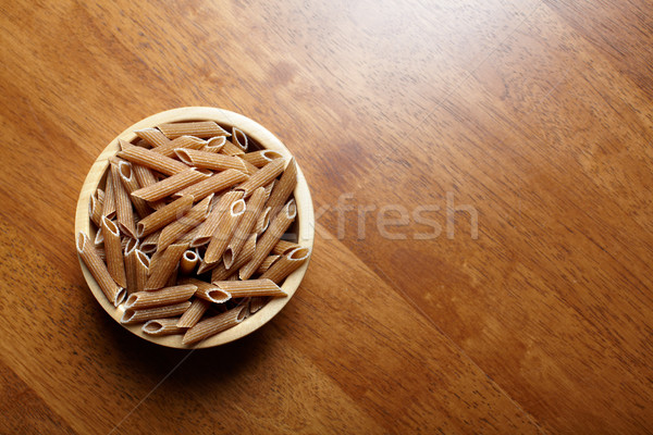 Organisch volkoren voedsel achtergrond tabel pasta Stockfoto © Kurhan