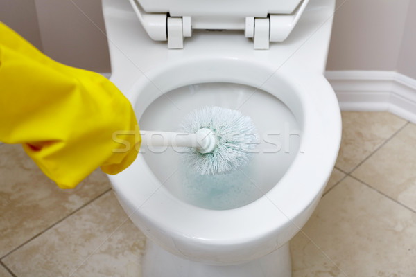 Toilet bowl cleaning. Stock photo © Kurhan