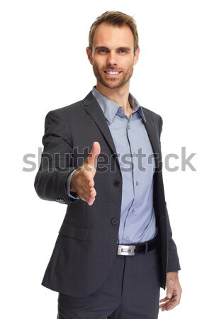 Stock photo: Man handshake.