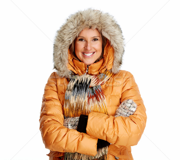 Young woman wearing winter coat. Stock photo © Kurhan