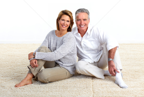 Idős pár megnyugtató otthon boldog nyugdíj ház Stock fotó © Kurhan