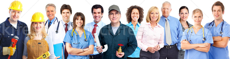 Gruppe Arbeitnehmer Menschen einheitliche Teamarbeit Business Stock foto © Kurhan