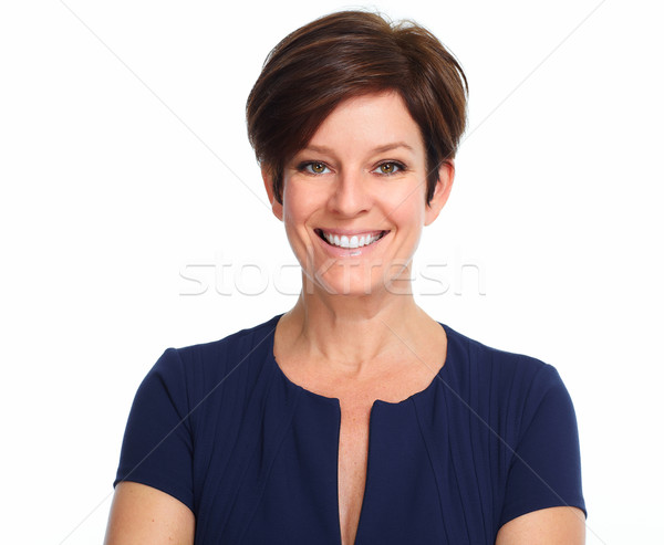 Mature business woman with short hairstyle. Stock photo © Kurhan