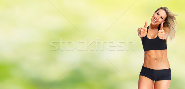 Happy fitness girl.  Stock photo © Kurhan