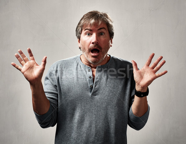 surprised shocked man Stock photo © Kurhan
