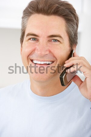 Foto stock: Mujer · hermosa · hermosa · sonriendo · aislado · blanco